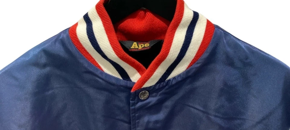 Bape OG Bapesta Satin Varsity Jacket Nigo Era Size M - Image 4 of 4