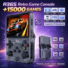 Retro Video Game Console Portable R36S, 64G games, Linux System, 3.5-inch Screen
