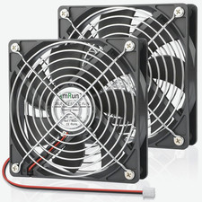 120mm x 25mm 12V DC Computer Brushless 2Pin PC Case Cooling Fan 2Pack 12025