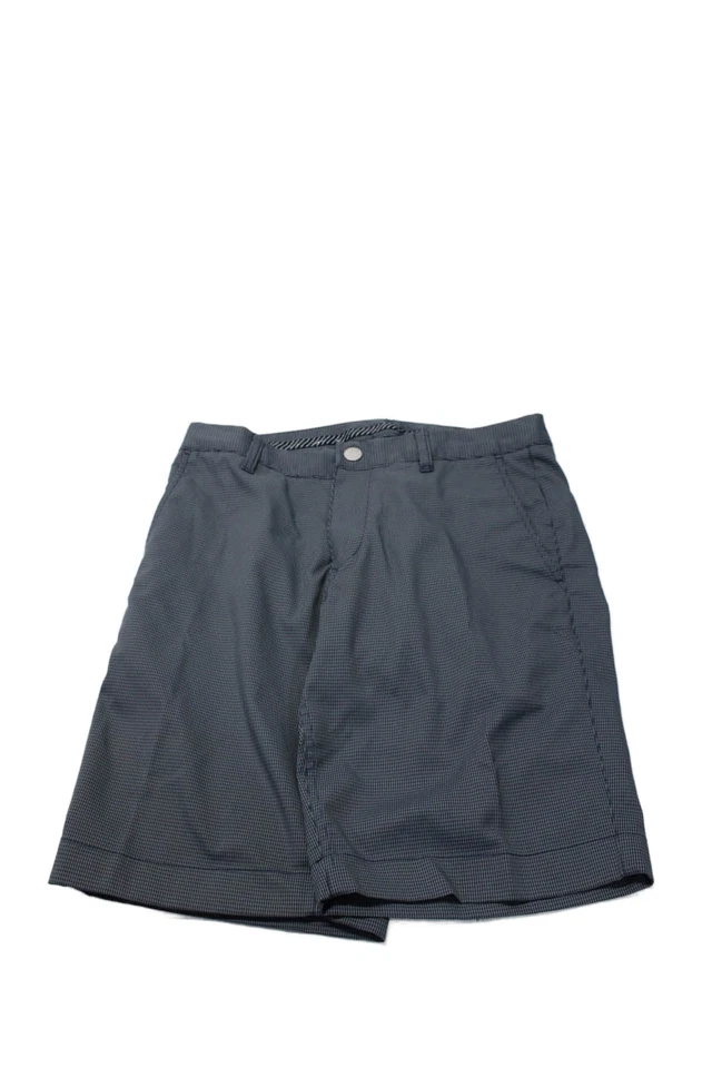 Pantalones Cortos de Vestido Bonobos Para Hombres Cremallera Botón Plisado Forrado a Cuadros Gris Talla 30 EUR Foto 2 de 4