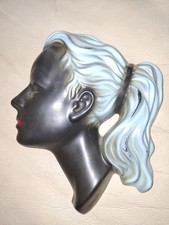 Cortendorf Wandmaske Frau Gesicht Kunst Keramik Vintage Rar 3408
