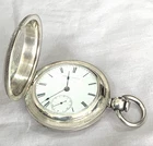 1874 WALTHAM Model 1857 W Ellery Hunter Gents Pocket Watch "Civil War " Antique.