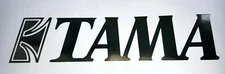 Tama Drums logo 9" X 2" Black logo DIE CUT sticker decal for bass drum 