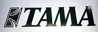 Tama Drums logo 9'' X 2'' Black logo DIE CUT sticker decal for bass drum 