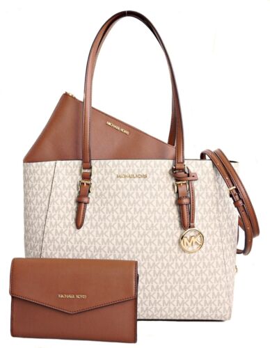 Michael Kors Charlotte LG mort 3 EN 1 sac à bandoulière en cuir + 2 x sacs à bandoulière neuf - Photo 6 sur 24