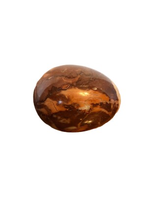 Stone Jasper?? EGG Brown Shiny Glass Marbled Quartz Agate Sphere Paperweight