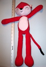 Tall Bright Red Plush Soft Fox