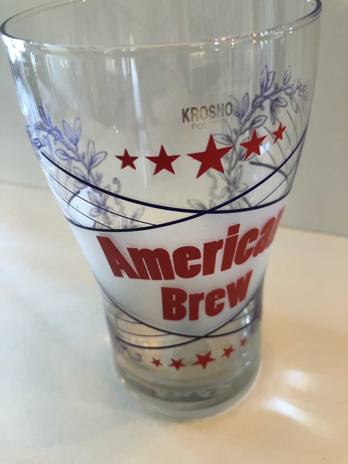 Set of 4 Crate And Barrel Krosno Poland 20 oz Ale Beer Glasses American Brew USA eBay