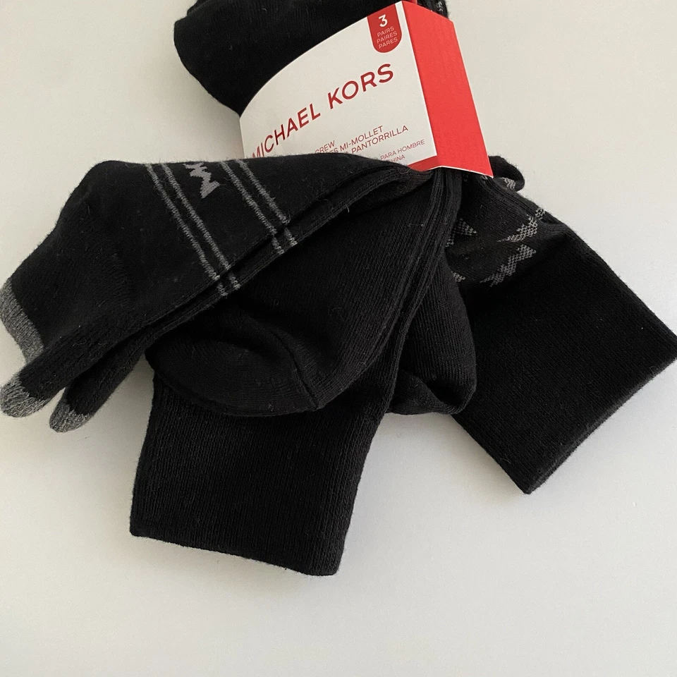 Calcetines de vestir Michael Kors MK para hombre 3 pares talla única EE. UU. 7-12 Foto 3 de 4