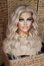 Highlight Blonde Wave 13x4 Lace Front Wig 100 Human Hair Wig