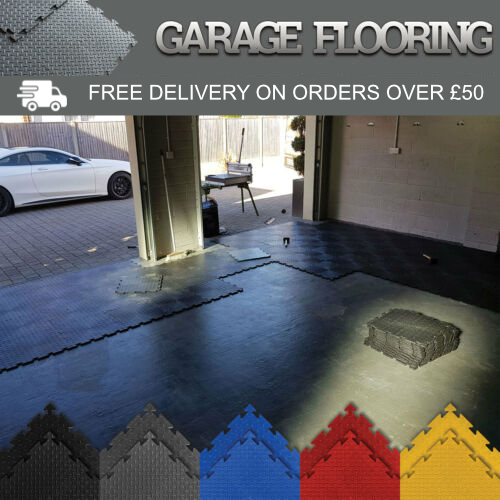 Garage Floor Interlocking Vinyl PVC Tiles Heavy Duty Industrial Flooring - Afbeelding 1 van 52