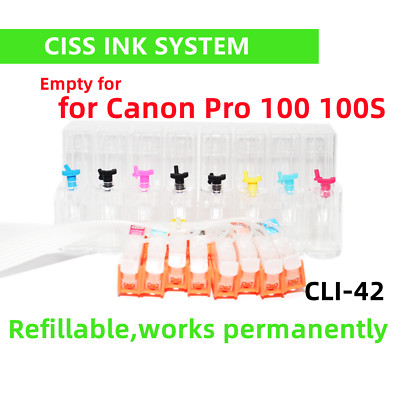 Empty Cis ciss ink system for Canon Pro 100 100S Printer cli-42 cartridge 