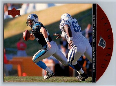 1996 Upper Deck Kerry Collins Team Trio Insert Carolina Panthers #TT21