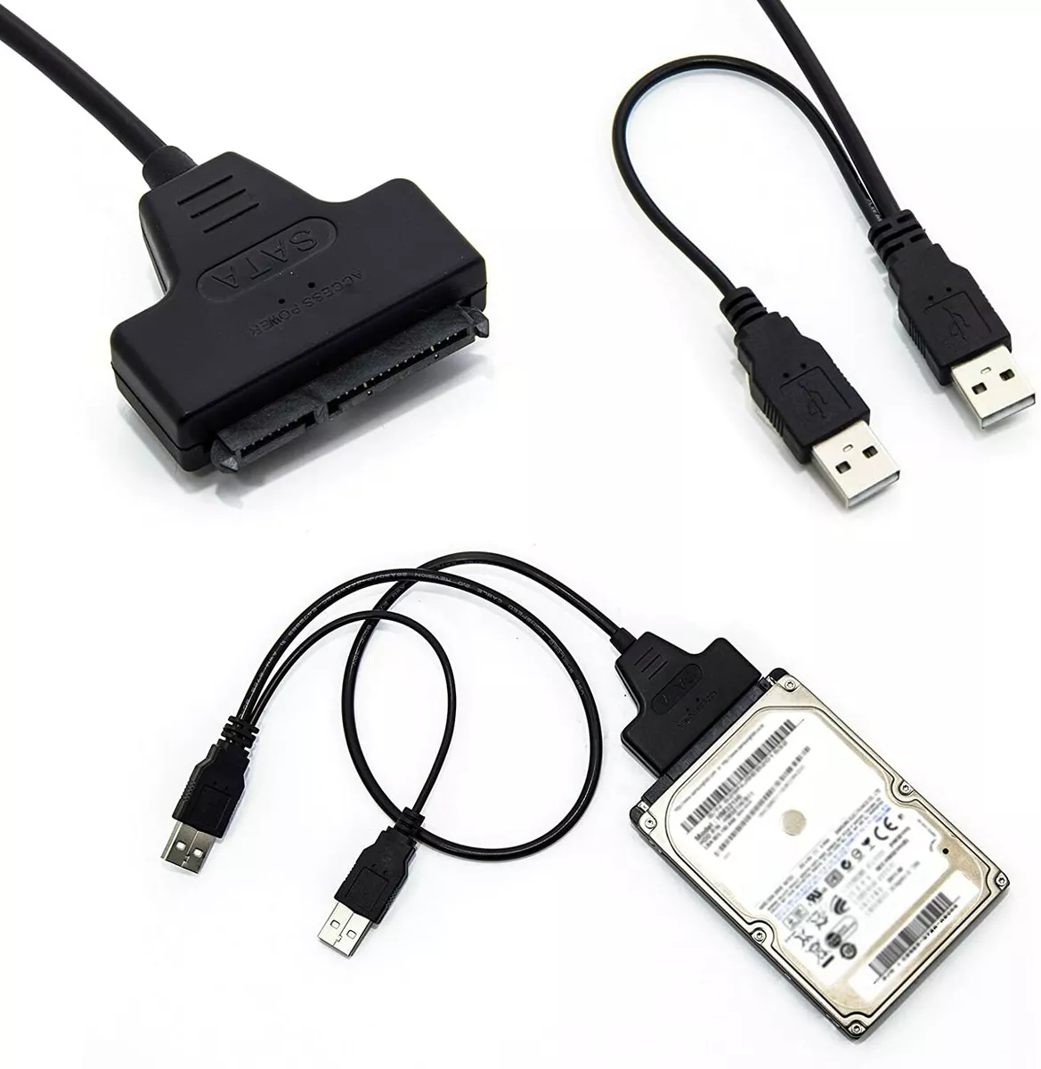 Câble adaptateur USB pour disque dur/SSD SATA 2,5.