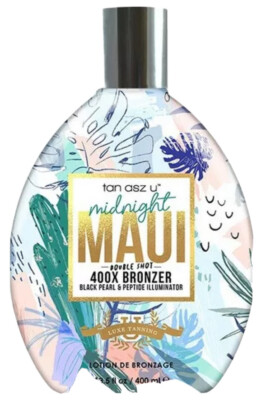 Tan Asz U MIDNIGHT MAUI Double Shot 400X Bronzer Tanning Lotion - 13.5 oz