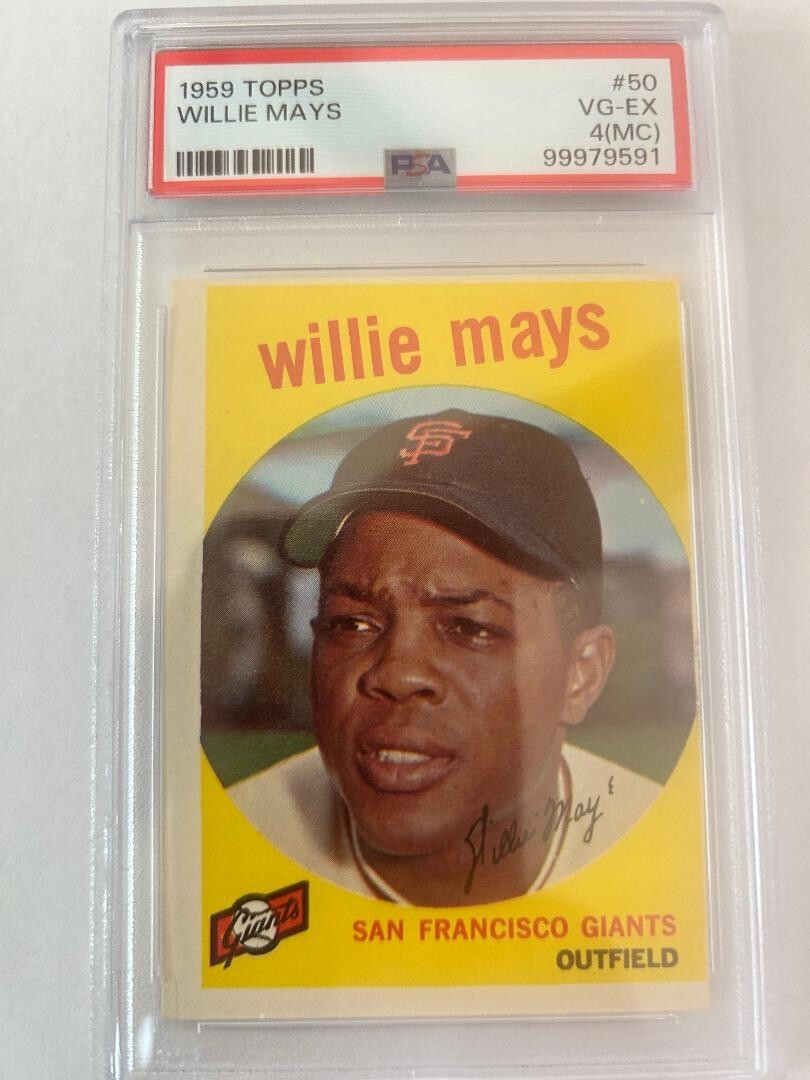 1959 Topps #50 Willie Mays San Francisco Giants HOF PSA 4 VG-EX
