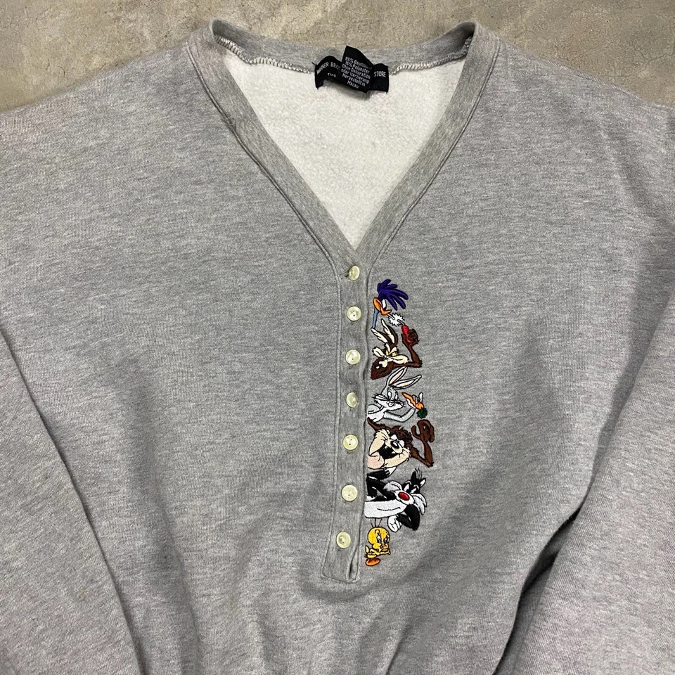 Pijama Looney Tunes Vintage Mameluco Una Pieza Mediano Warner Bros Años 90 Vellón Foto 2 de 4