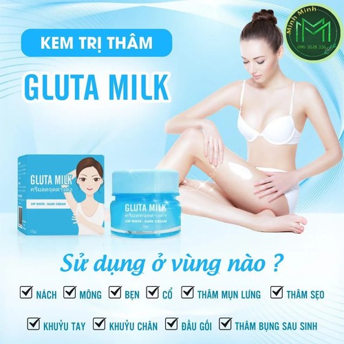 1x Gluta Milk Armpit Cream 15G - Remove Dark Spots Whitening Underarm - 第 5/15 張圖片