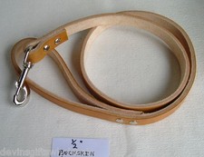  DL2 PUPPY SPECIAL 1/2" X 4' LEASH REAL LEATHER Assorted colors.