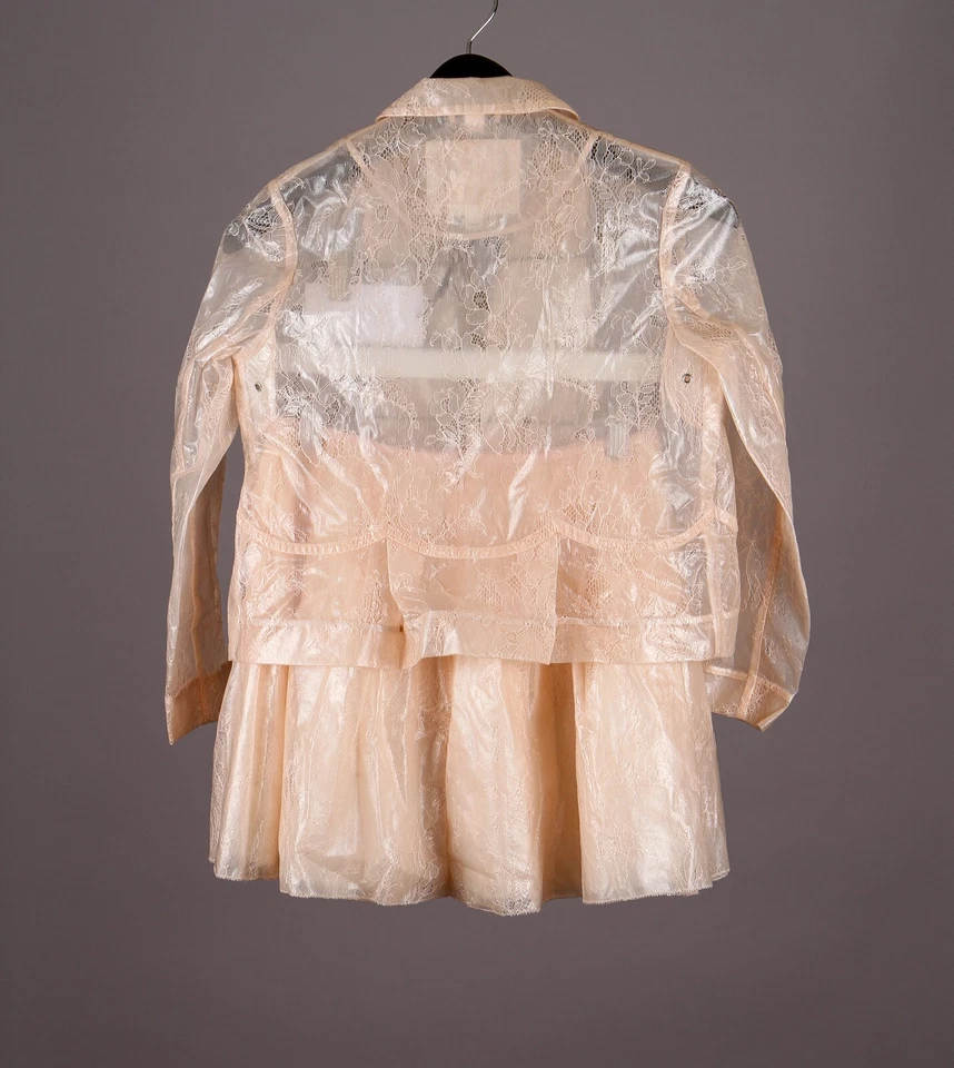 Burberry Niños Rosa Encaje Doble Pecho Chaqueta Falda Conjunto 10 Años Foto 3 de 4