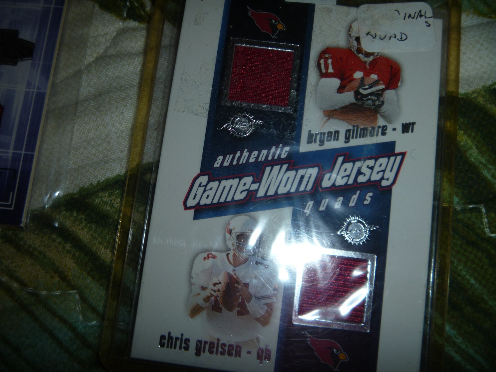 LOT 3 FOOTBALL CARD GAME USED JERSEY QUAD #/250 PLAYOFF RARE view 6