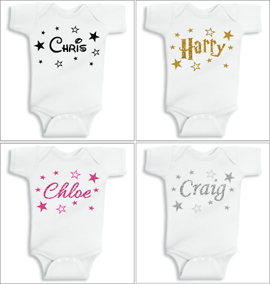 Generico Body Bimbo Bambino Personalizzabile Con Nome Orsetto Idea Regalo Nascita Compleanno Natale Baby Shower Gender Reveal Annnuncio Gravidanza Neonato Bodino Personalizzato Tutina (0-6 Mesi - Foto 8