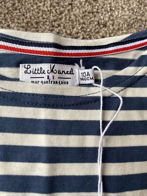 T-shirt Manches Longues Little Marcel – Thème Marine Française – Taille 10 Ans (fille) – Neuf Avec étiquettes