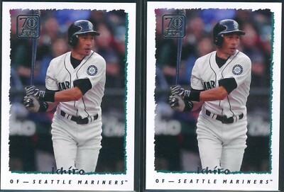 2021 Topps Series 1 Ichiro 70YT-45 70 Years of Topps Seattle Mariners PAIR
