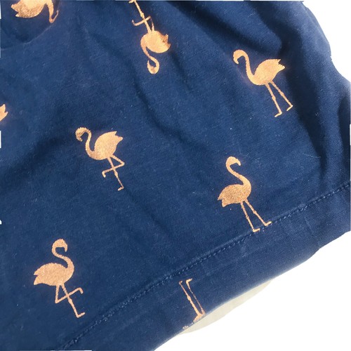 Cotton on Kids Girls Blue Pleated Shorts with Metallic Pink Toned Flamingos 8 - Picture 5 of 6