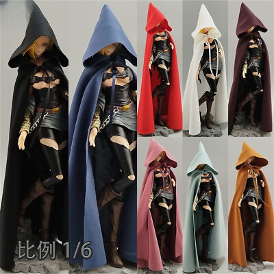 1/6 Wizard Hooded Cloak Cape Model Fit 12'' PH TBL HOT BJD Action Figure Body