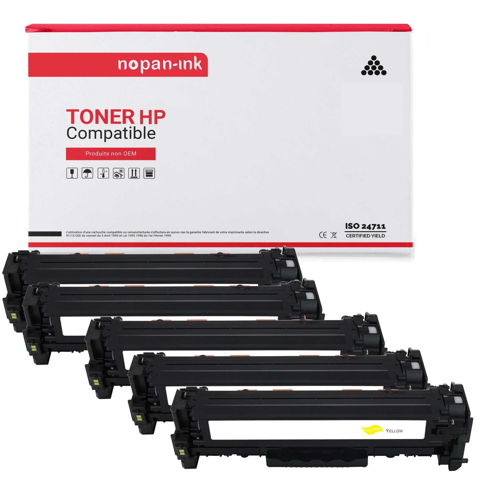 Toner CF380X CF381A pack de 5 cartouches laser couleur pour impression de bureau