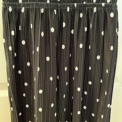 H&M Black with White Polka Dots Pleated Jumpsuit Girls Size 7 - Picture 6 of 15