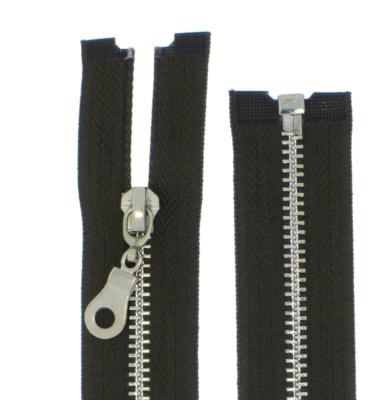 Reißverschluss MS Metall Silber-Glanz / Nickel Metallreißverschlüsse teilbar 5mm