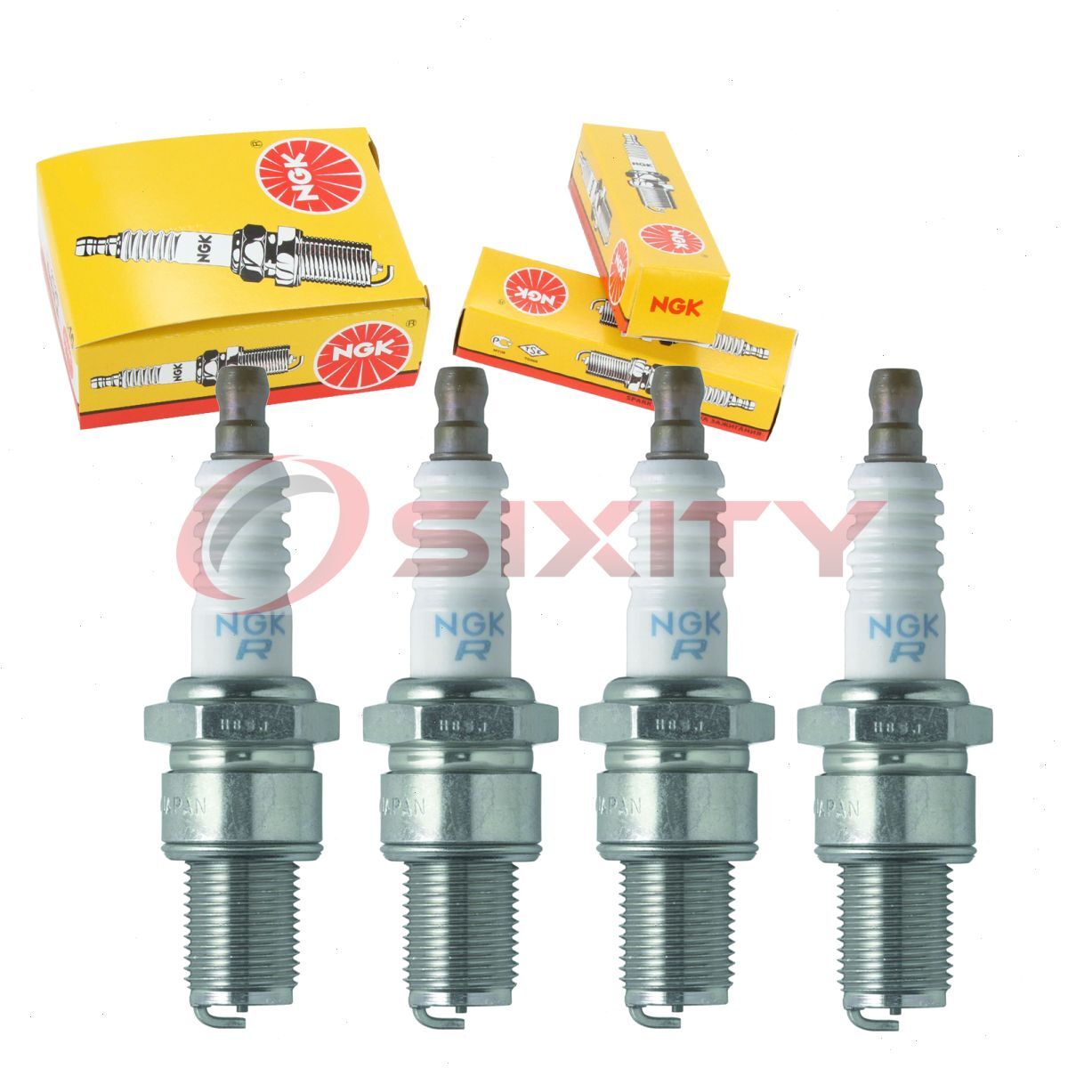4 pc NGK 3992 BR8EG SOLID Standard Spark Plugs for Ignition Wire Secondary  ya