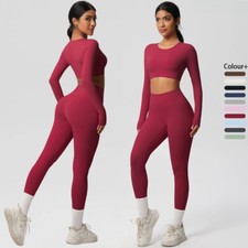 Yoga Suit Sports Set Gym Push Up Shockproof High Intensity Pilates Clothes Women