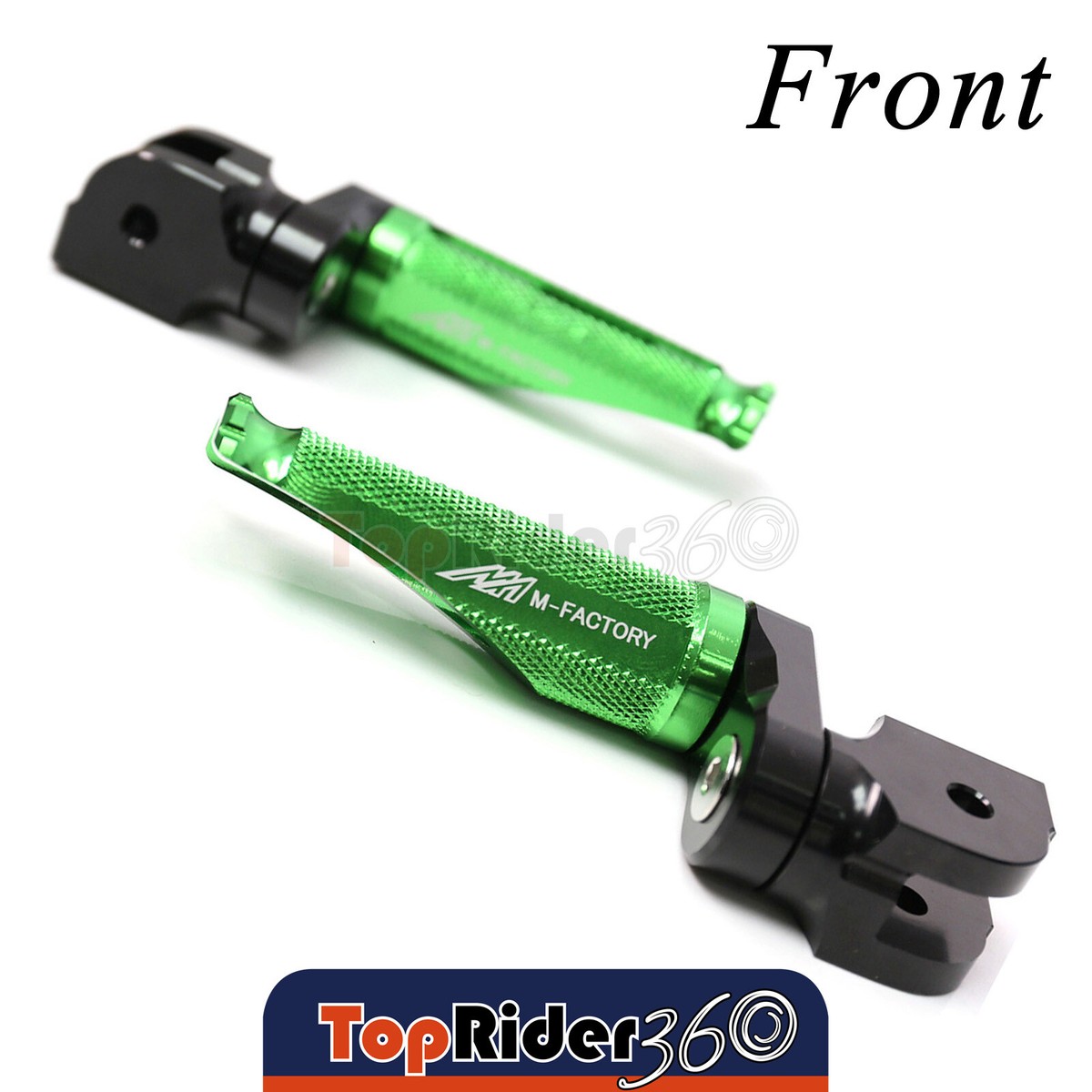 ちびすけページ GREEN Shinobi 25mm Extend Front Foot Pegs For Kawasaki ZX