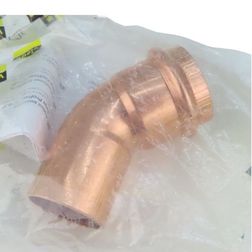 Viega Propress 77068 1-1/2" x 1-1/2"  Copper Coupling 45° Street Elbow New