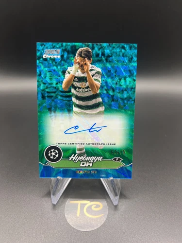 2023-24 Topps Stadium Club Chrome UCC Hyeongyu Oh Auto Blue Wave - SP /75   G523