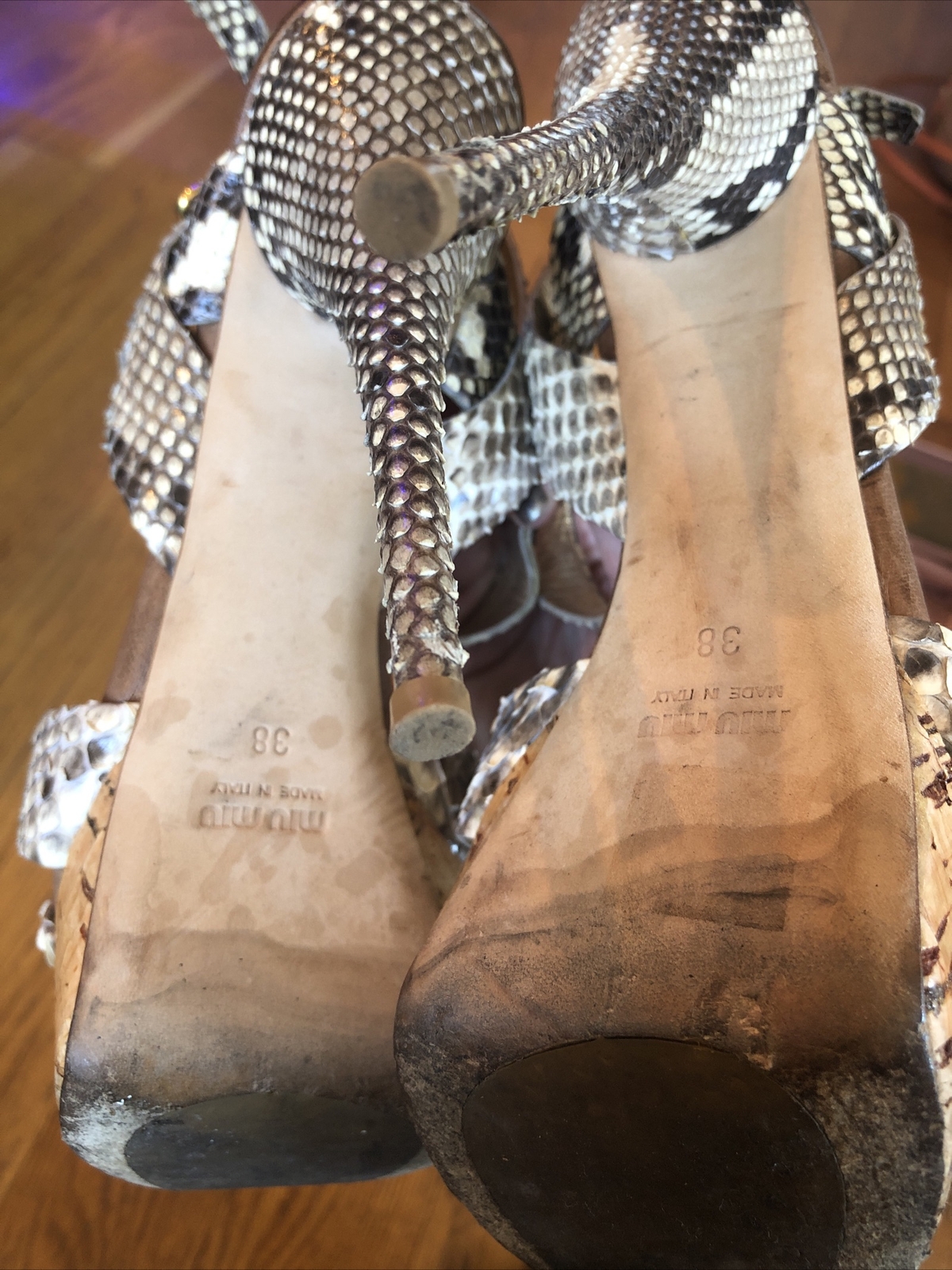 mui mui platform sandals python 8 - image 9