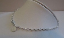 FINE LADIES ANKLET 925 STERLING SILVER W/ HEART CHARM/ LOBSTER LOCK/ CHAIN 2.6MM