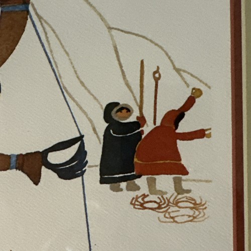 Rie Munoz signed lithograph print "Fishing for King Crab, Ukivok", #15/500 Jen - Picture 9 of 15