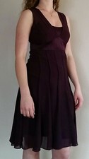 ANN TAYLOR LOFT Women’s EGGPLANT PURPLE Bridesmaids SLEEVELESS DRESS Size 0
