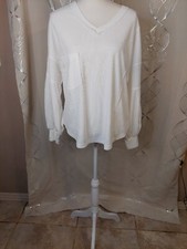 Casual V Neck Ribbed Knitted Shirts Pullover Tunic Tops Loose Balloon Sleeve...