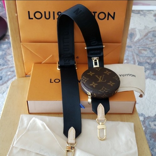 LOUIS VUITTON STRAP BANDOULIERE JAQUARD BLACK with Coin Purse for Multi  Pochette | eBay