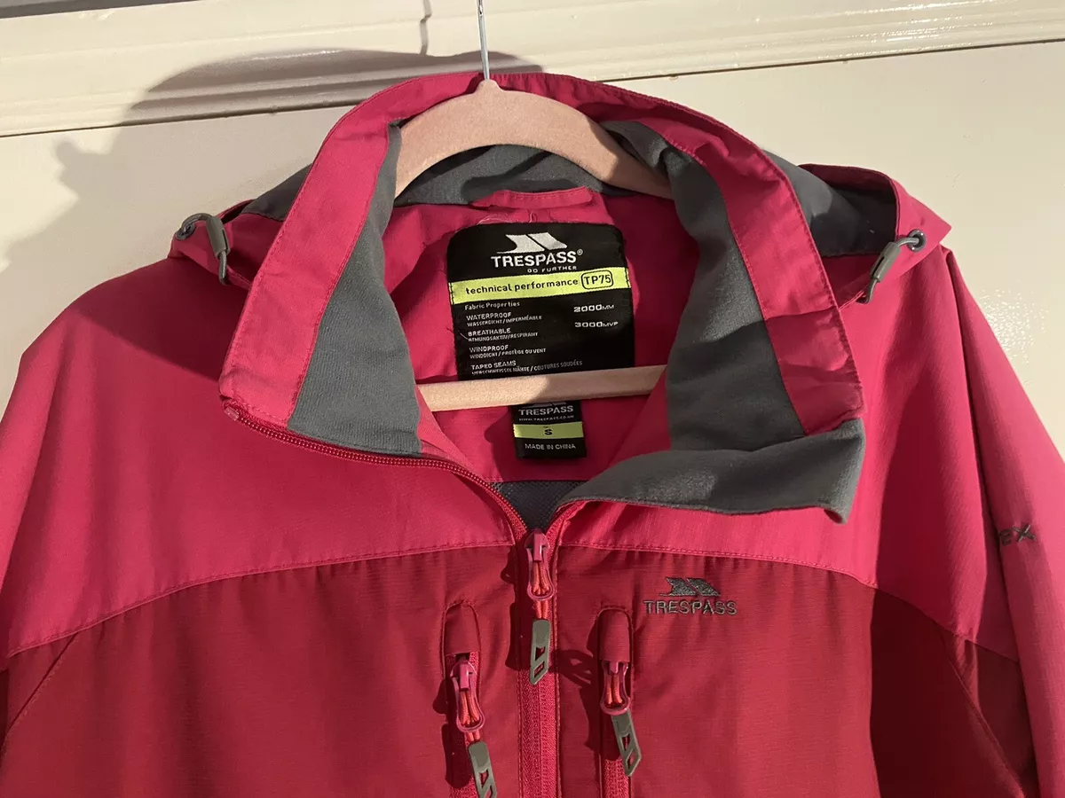 trespass waterproof jacket. Size Small.TP75. Pink. Excellent