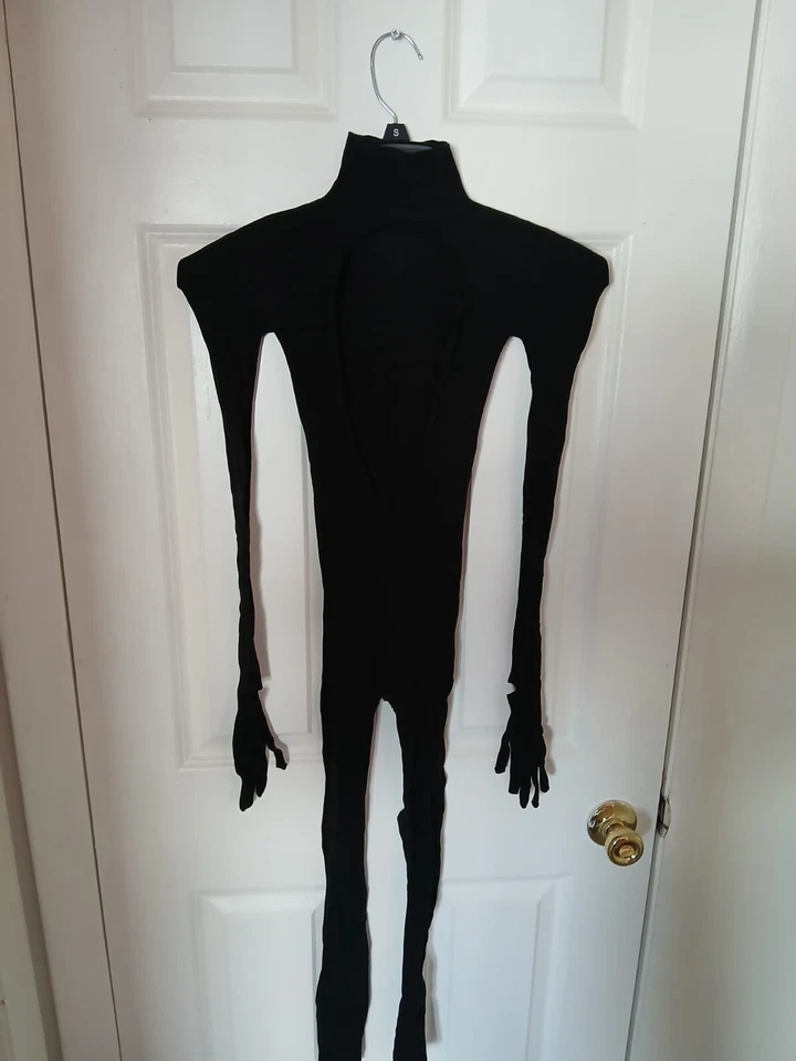 Skims скульптурный комбинезон с длинным рукавом перчатки женщин черный насмешливый воротник размер 2XS G24-50 - Изображение 2 из 3