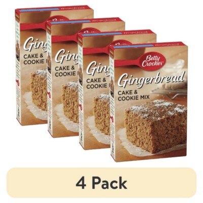 4 Pack Gingerbread Cake and Cookie Mix 14.5 Oz Bag