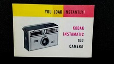 Kodak INSTAMATIC 100 Camera Instruction Manual User's Booklet ORIGINAL