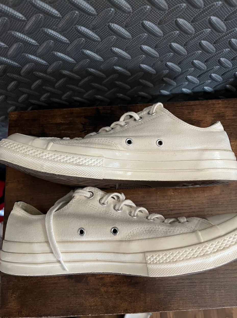 Converse x Commes De Garcons Play CDG Chuck 70 Ox 'White' Men's Size 10 150207C image 2