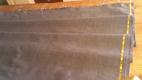VINTAGE FINEST MOHAIR AND WOOL  FABRIC -  2.85  METRES - IN TWO PIECES -